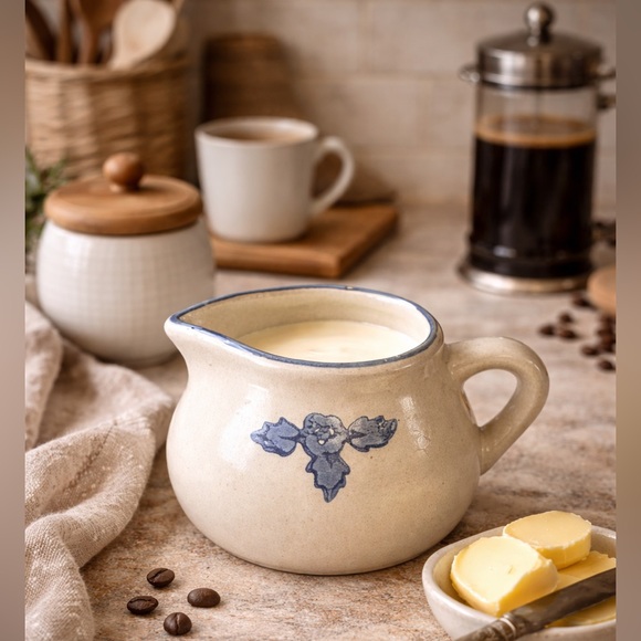 Pfaltzgraff Yorktowne Ceramic Wide Serveware Creamer Pitcher Gravy Boat - Picture 8 of 8